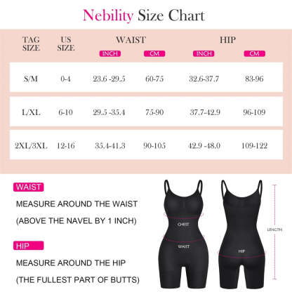 Nebility Womens' Seamless Backless Tummy Control Shapewear Bodysuit