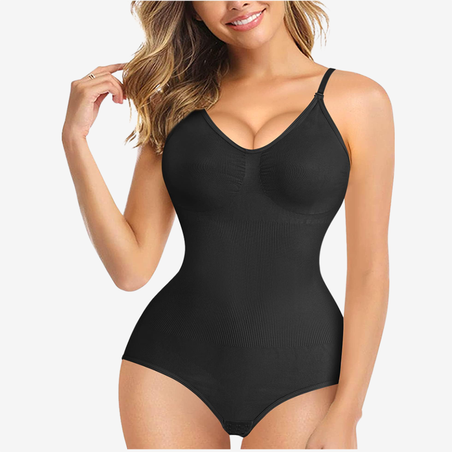 V Neck,Camisole Ribbed Bodysuits,for Women Sculpting-Nebility