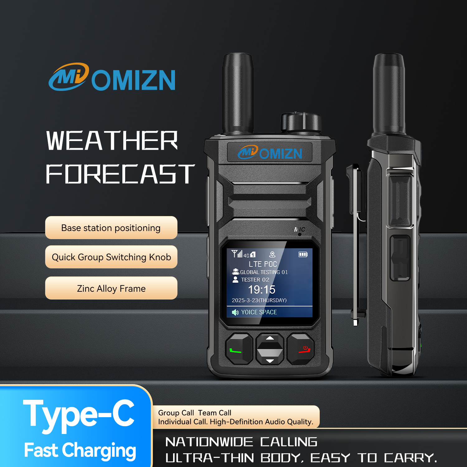 OMIZN T6 4G POC Walkie Talkie with SIM Card Unlimited Range Available Worldwide Cellular 