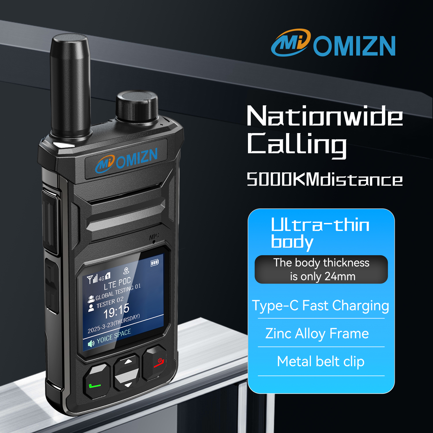 OMIZN T6 4G POC Walkie Talkie with SIM Card Unlimited Range Available Worldwide Cellular 