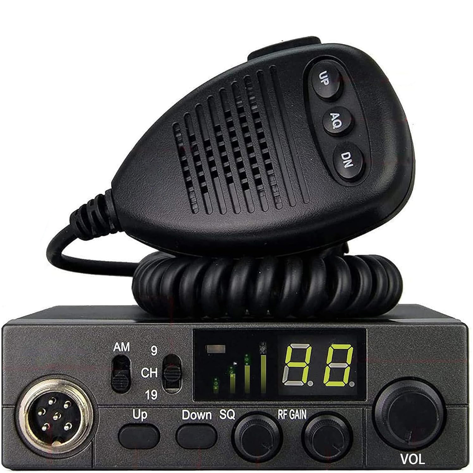 OMIZN LT-298 CB Radio AM/FM Full 40 Channel, Instant Emergency Channel 9/19 ASQ Function RF-Gain External Speaker Jack Easy to Read Display