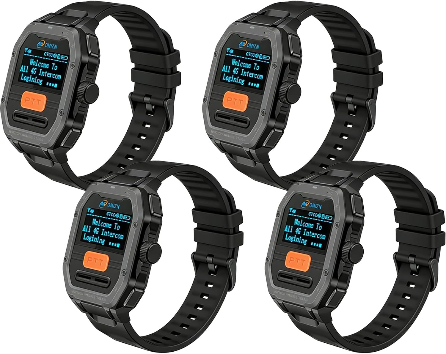 Watch Walkie Talkie 4G Unlimited Range PoC Radios VOX Hands-Free IP65 AES256 Noise Reduction