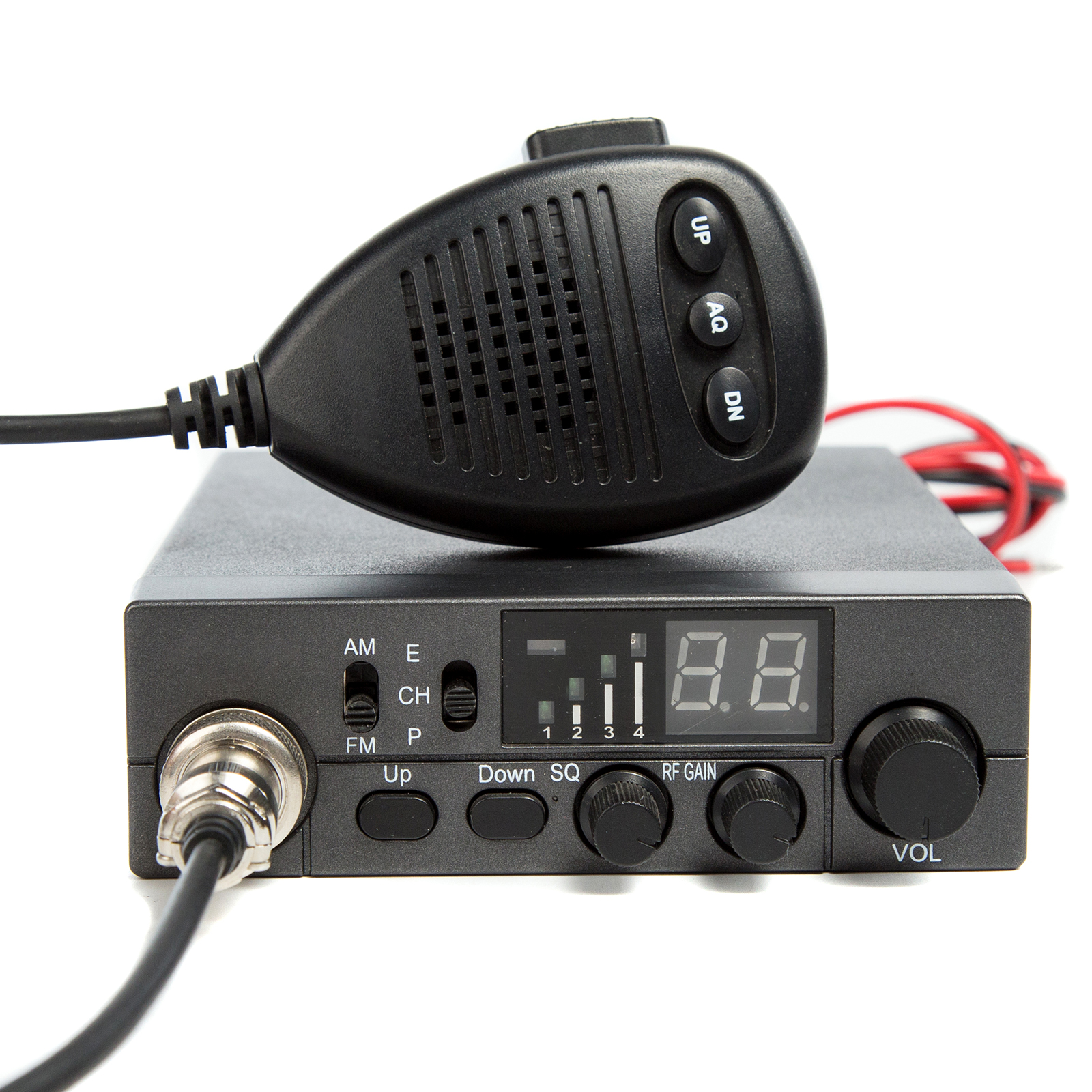 OMIZN LT-298 CB Radio AM/FM Full 40 Channel, Instant Emergency Channel 9/19 ASQ Function RF-Gain External Speaker Jack Easy to Read Display