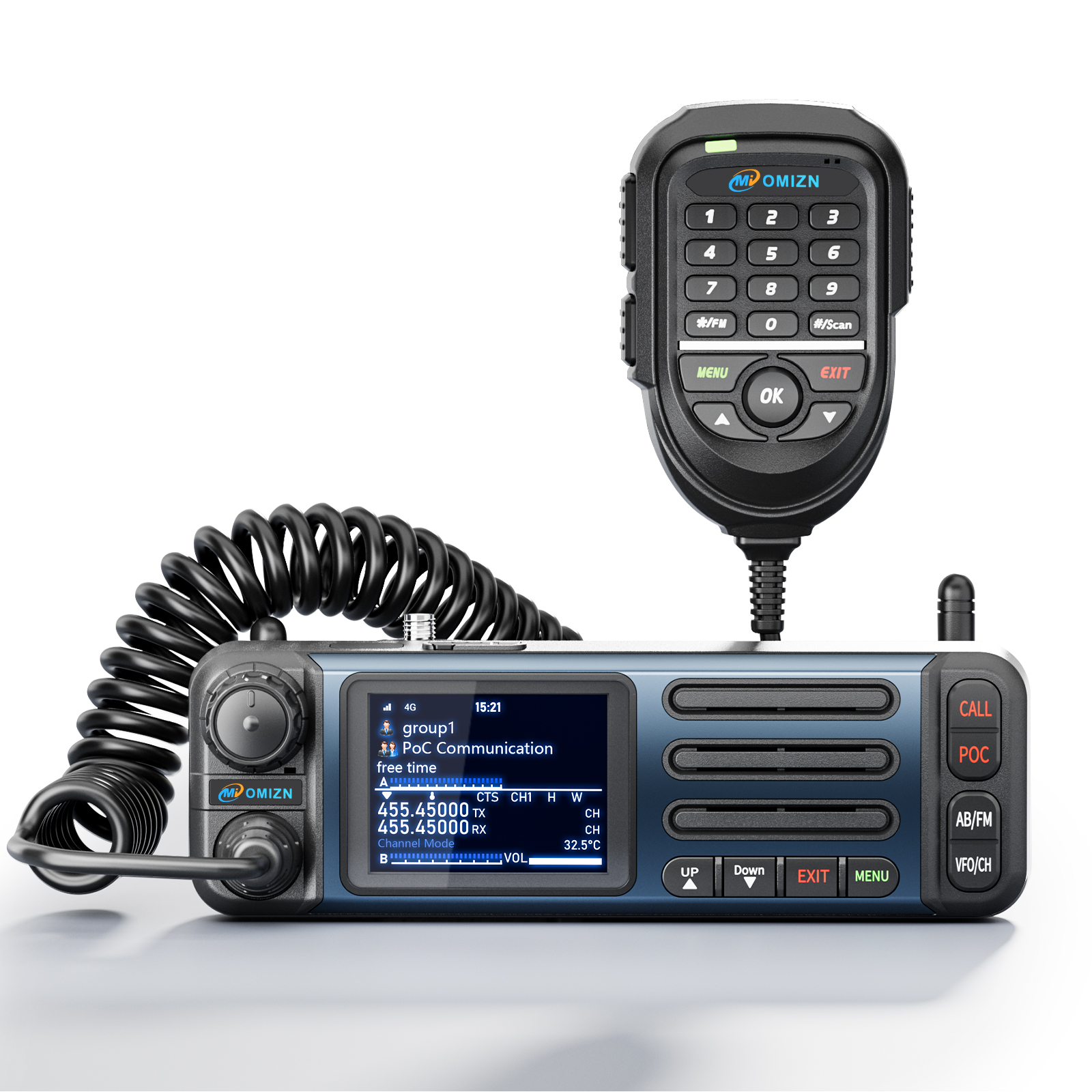 UHF/4G Transceiver Mobile Radio Unlimited Range Dual Band 35W Android Vehicle Car Radio Zello RealPTT Repeater GPS