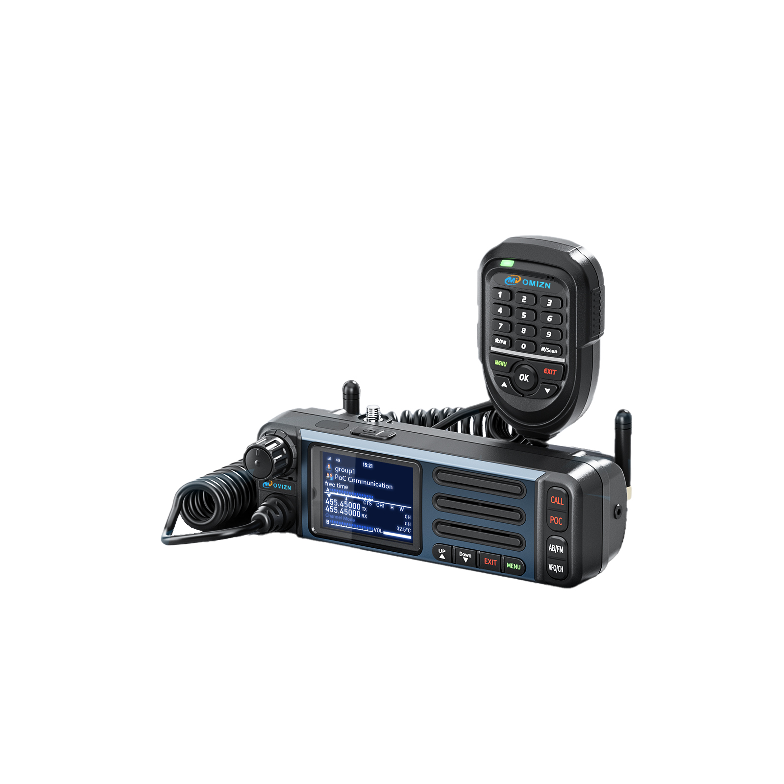 UHF/4G Transceiver Mobile Radio Unlimited Range Dual Band 35W Android Vehicle Car Radio Zello RealPTT Repeater GPS