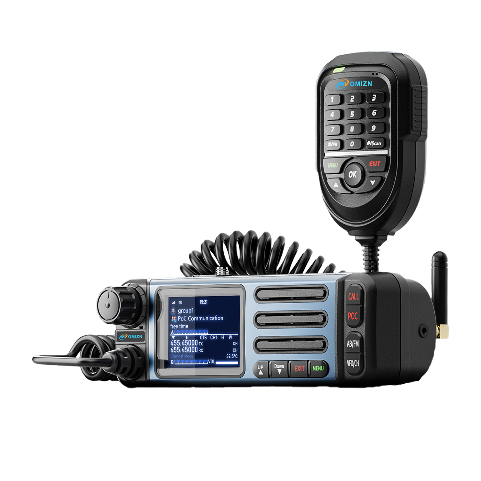 UHF/4G Transceiver Mobile Radio Unlimited Range Dual Band 35W Android Vehicle Car Radio Zello RealPTT Repeater GPS