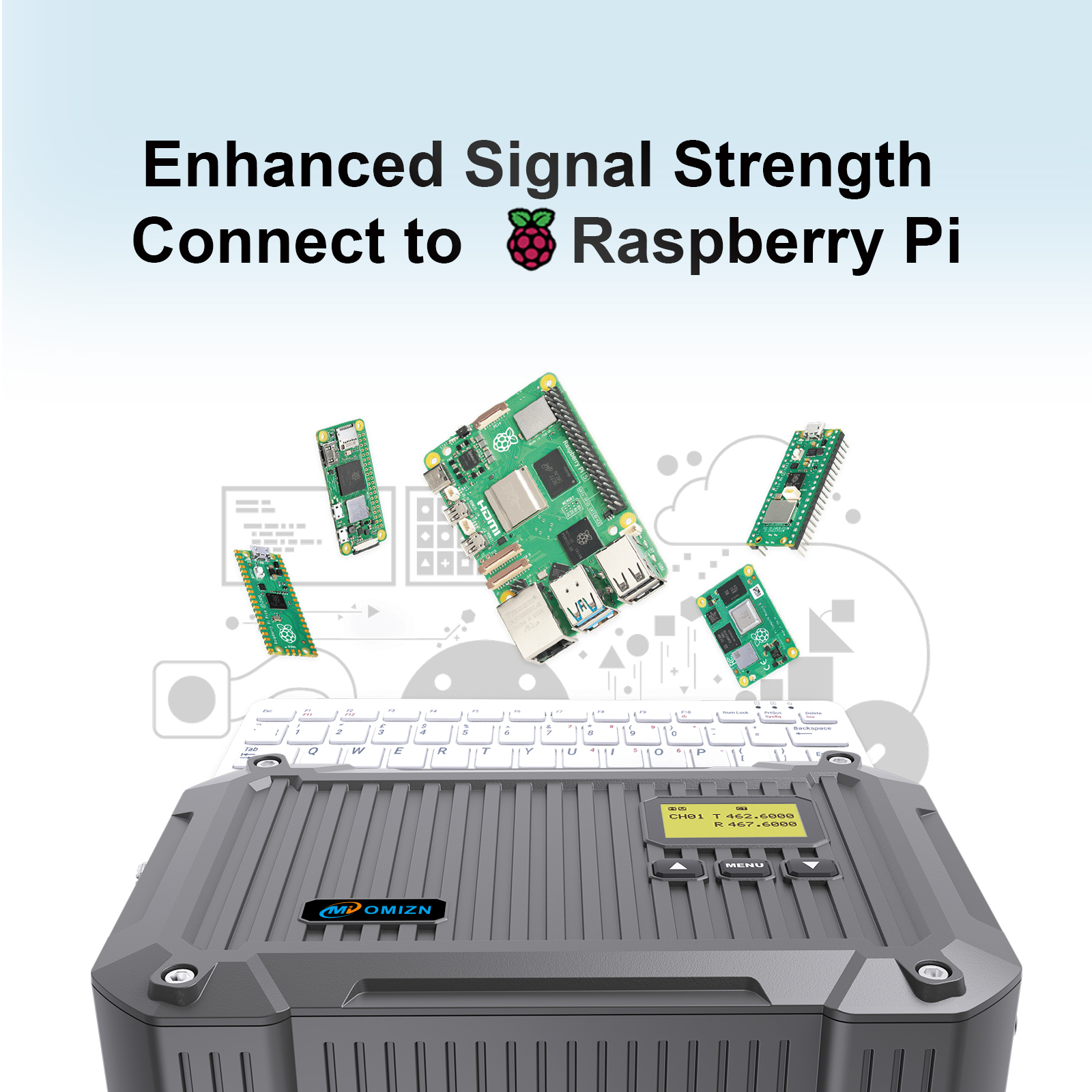 Omizn 588 GMRS Repeater, 25W High Power Full Duplex Long Range, IP66