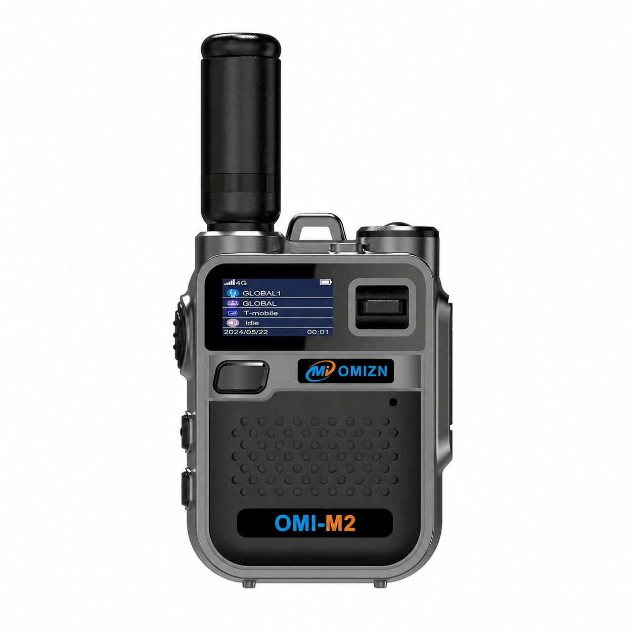 OMIZN M2 Long Range Walkie Talkie,Portable 2 Way Radio with Flashlight,Encrypted with AES256,Lightweight Walky Talky with Type C Charging,for Construction Site Hotel Security,2 Pack