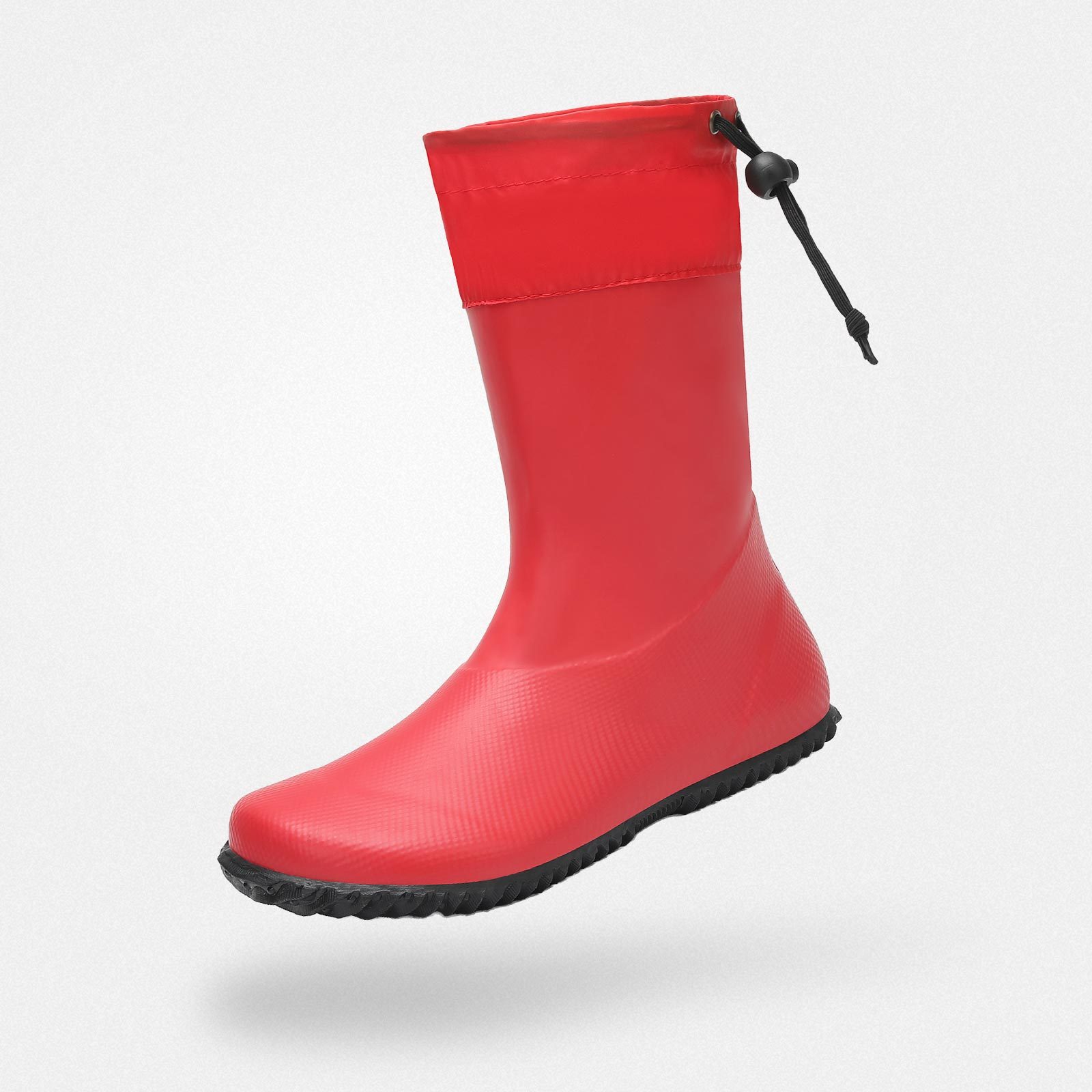 Barefoot Gumboots wide feet friendly non-slip garden shoes 4mm sole zero drop Brisk I Red adult Saguaro