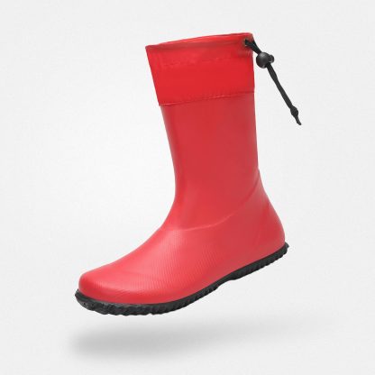 Barefoot Gumboots wide feet friendly non-slip garden shoes 4mm sole zero drop Brisk I Red adult Saguaro