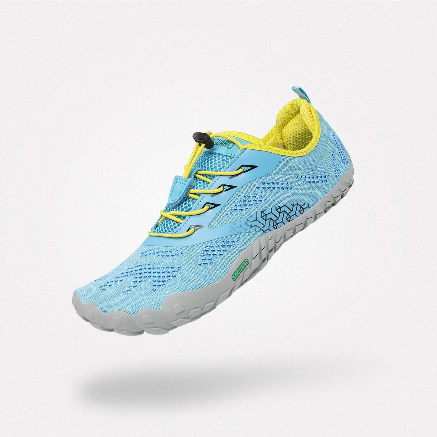 Barefoot running shoes zero drop sole, comfortable wide width, 4mm sole Saguaro Smart Ⅰ sky blue for adults