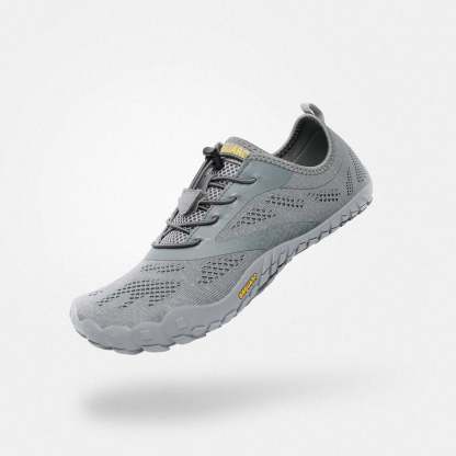 Trekking shoes trainers barefoot zero drop sole, wide toe box, 4mm sole Saguaro Smart Ⅰ gray for adults