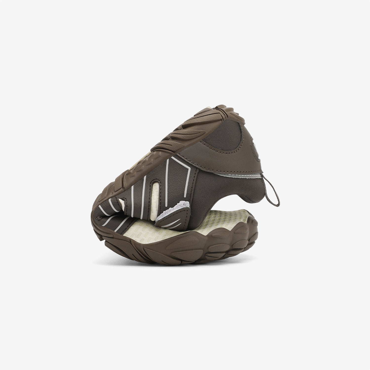 Folded walking shoes barefoot zero drop sole, machine washable, 4mm sole Saguaro Vigor II brown for adults