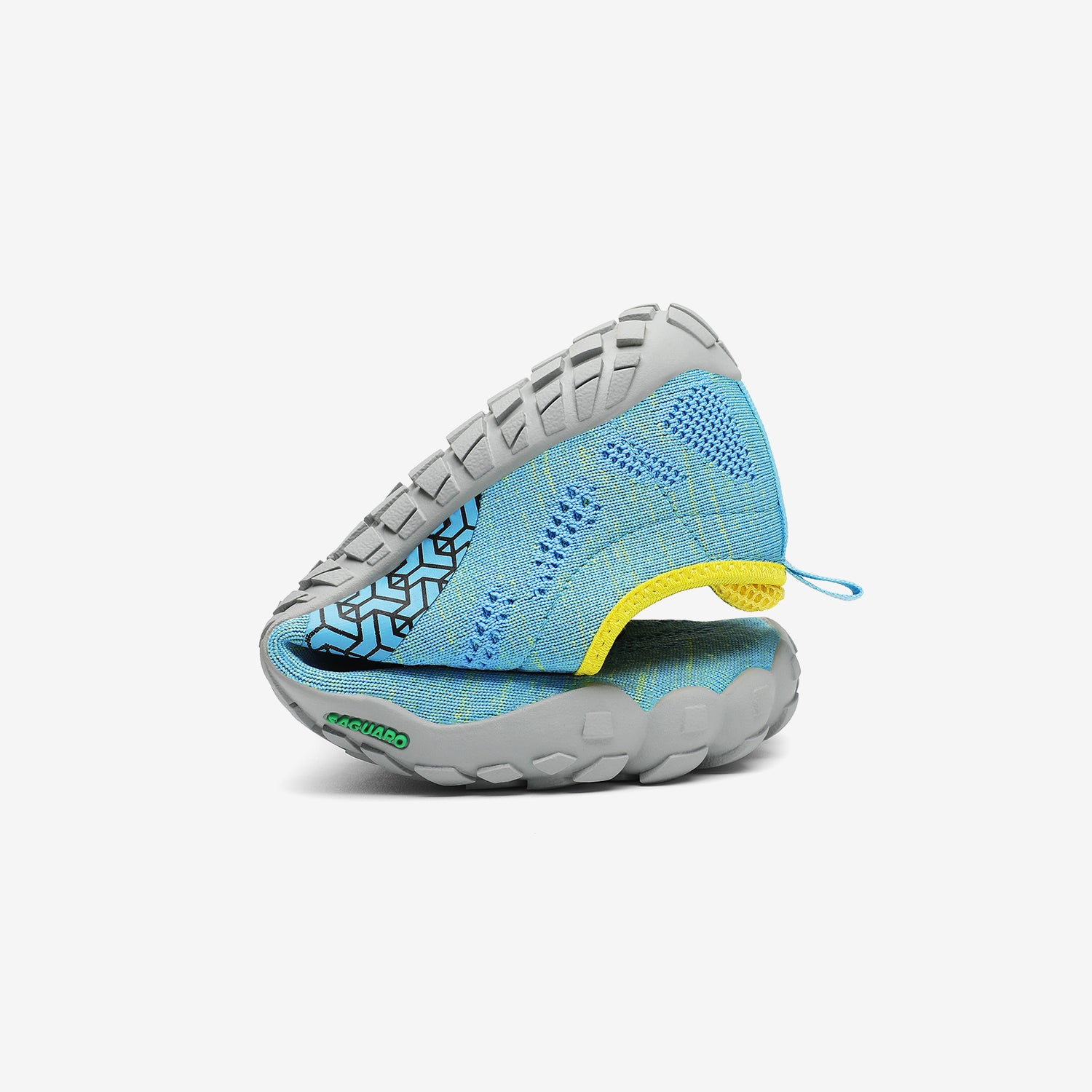 Folded barefoot running shoes zero drop sole, comfortable wide width, 4mm sole Saguaro Smart Ⅰ sky blue for adults