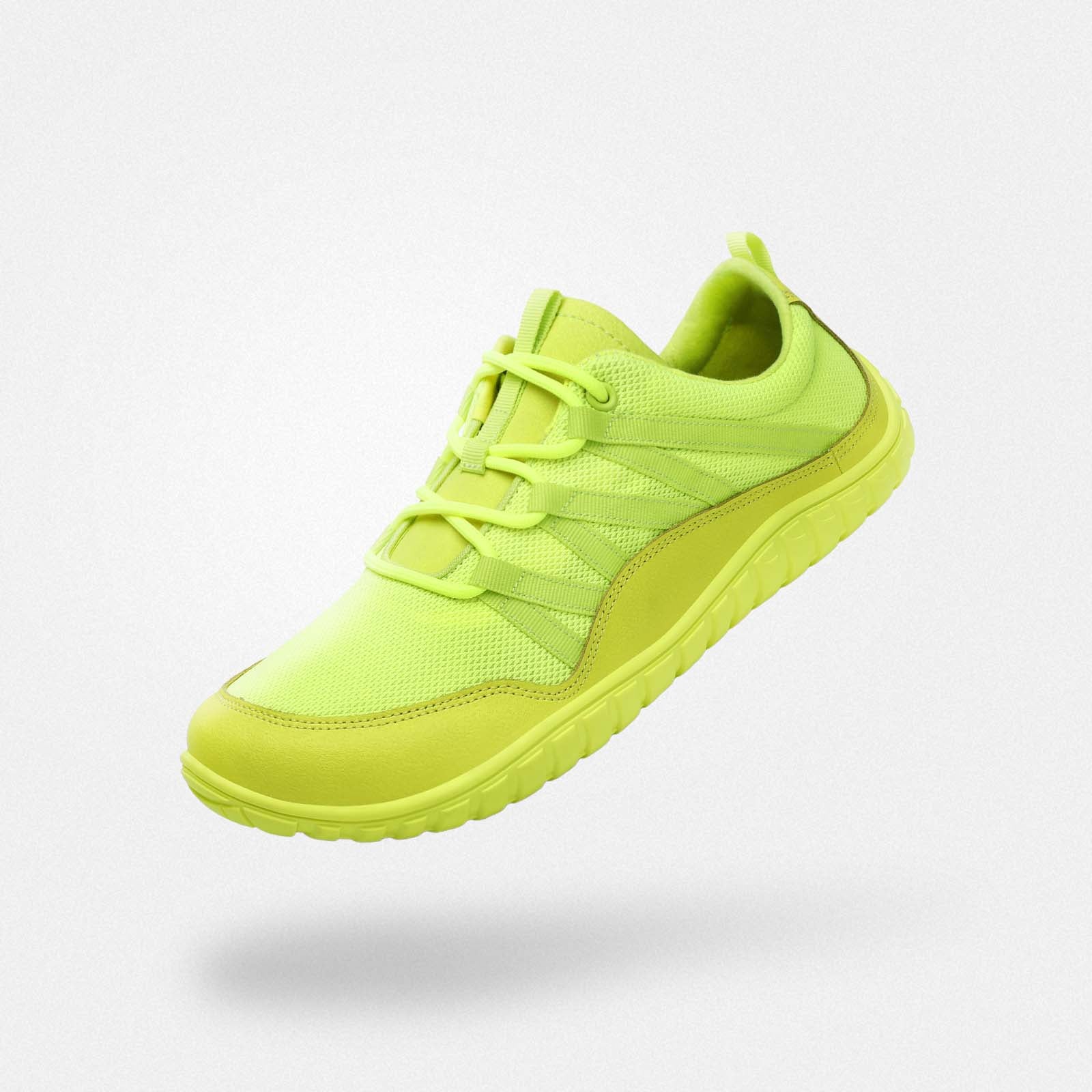 barefoot gym shoes wide toe box non-slip ventilated zero drop 4mm sole Forestep Ⅰ Fluorescent Green adult Saguaro