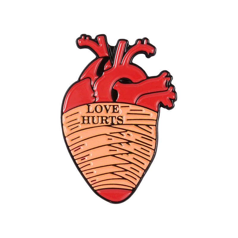 LOVE HURTS Heart Pin