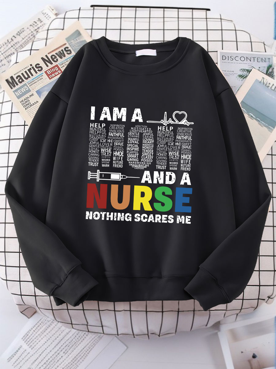 I'm A Mom And A Nurse Print Sweatshirt