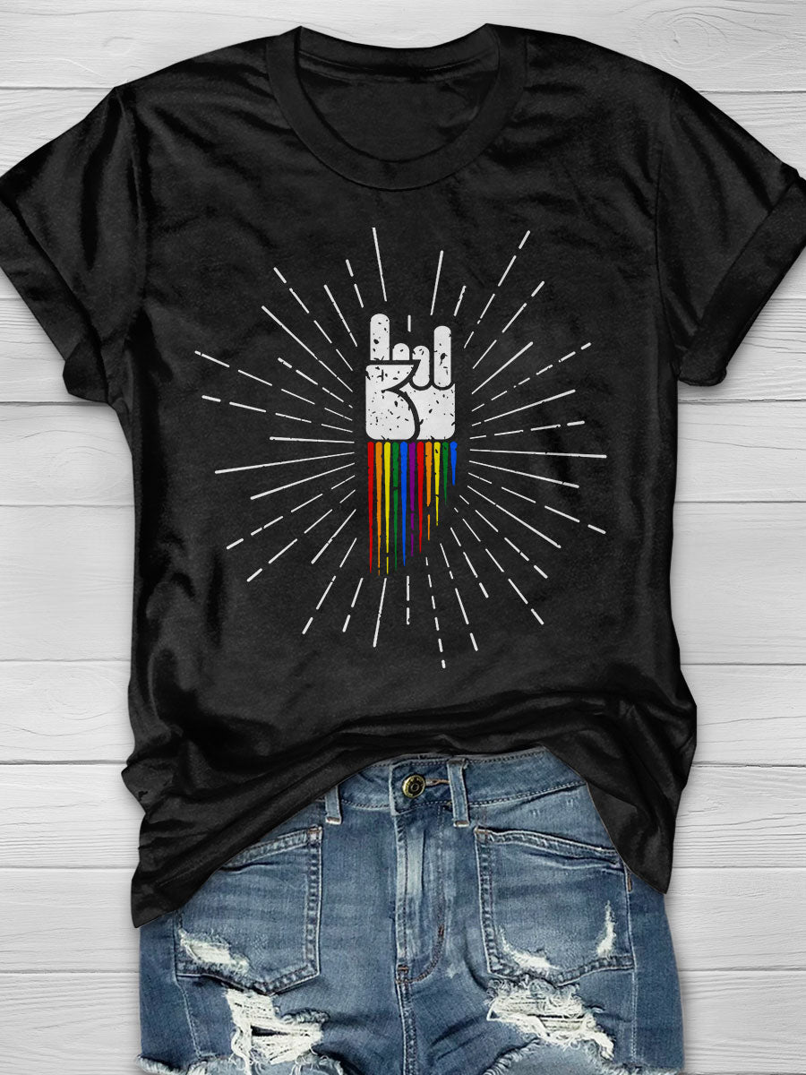 Pride Rock Team LGBT print T-shirt
