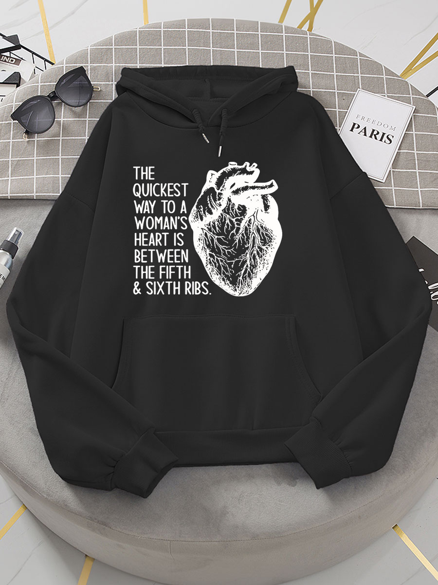 The Quickest Way To A Woman's Heart Print Hoodie