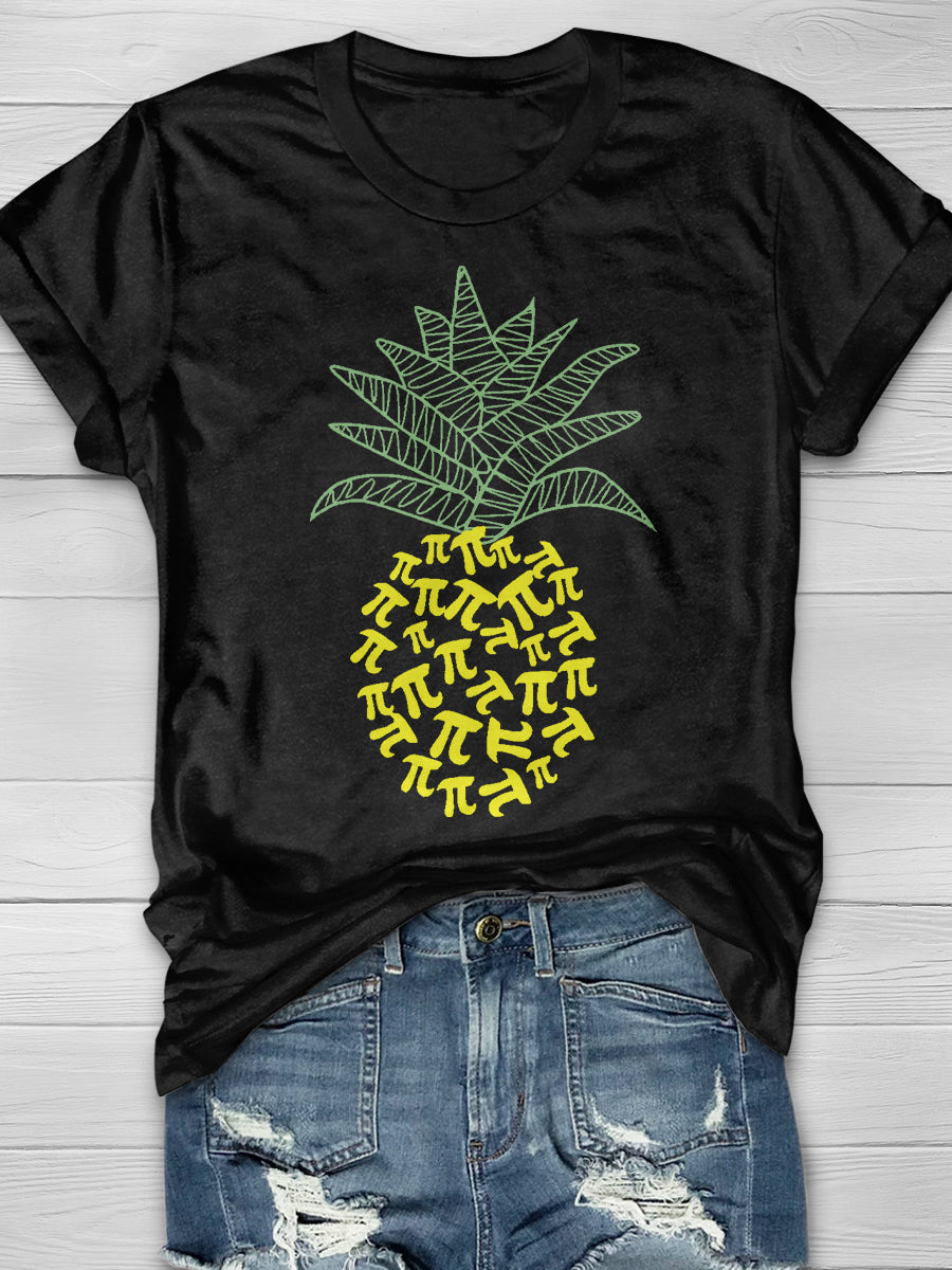 Pineapple Math Print Short Sleeve T-shirt
