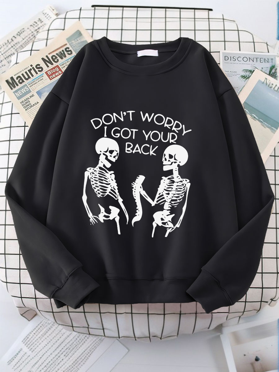 Funny I Got Your Back Print Sweatshirt