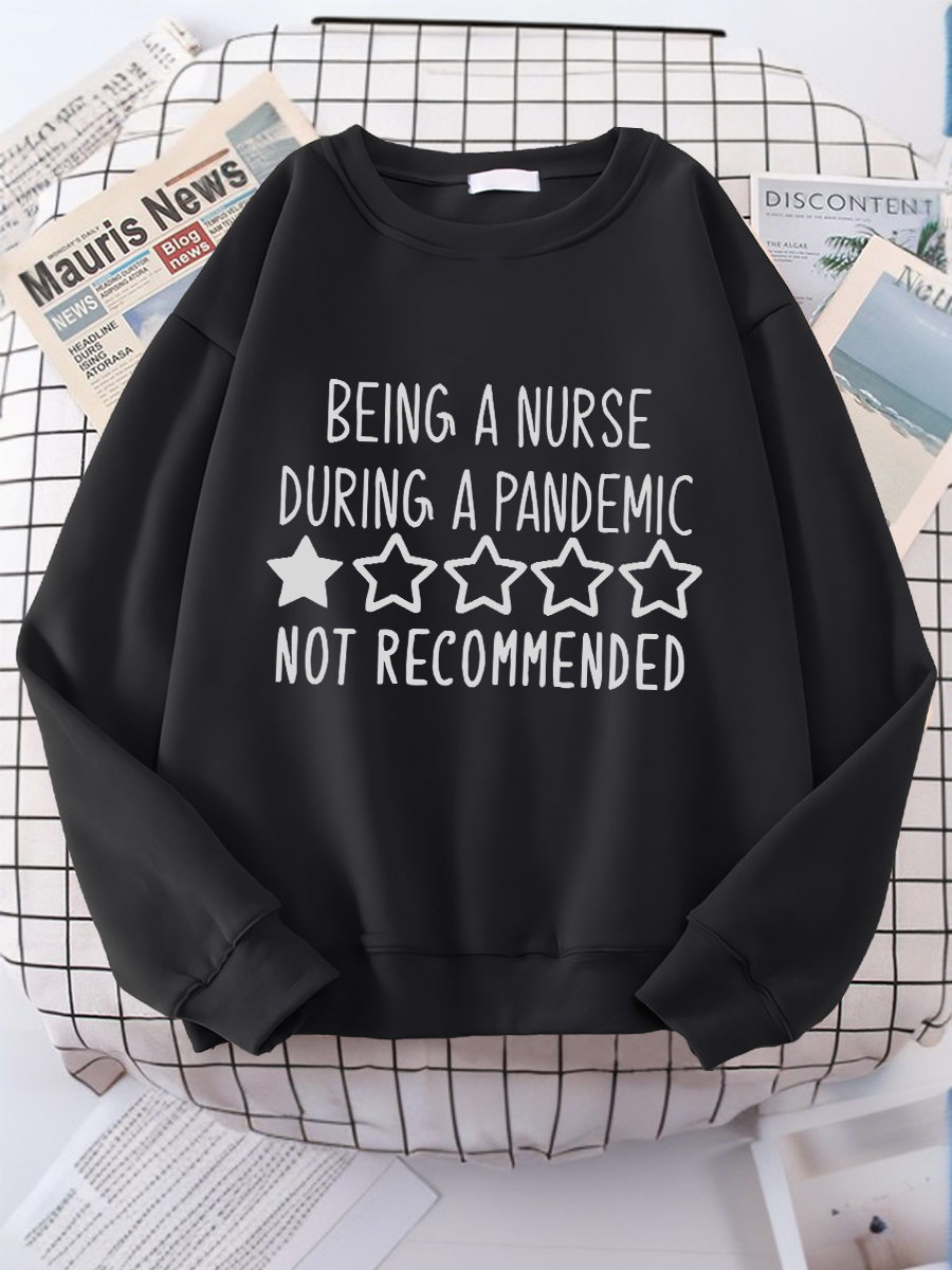 Being A Nurse Print Short  Sleeve Sweatshirt