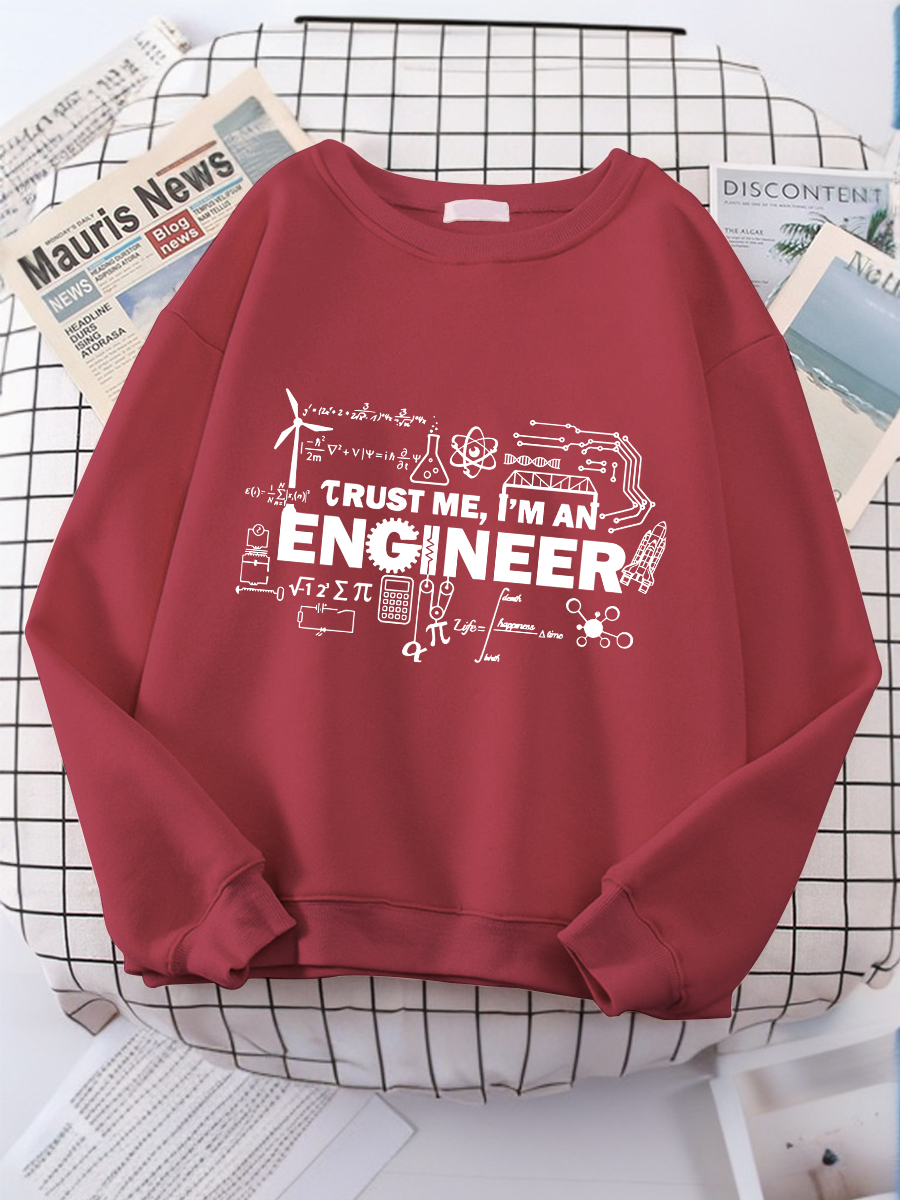 Trust Me I'm An Engineer print Sweatshirt