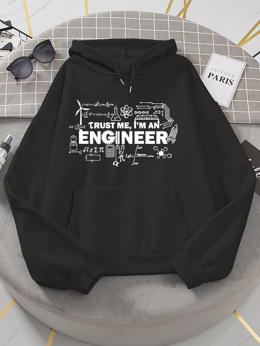Trust Me I'm An Engineer print Hoodie