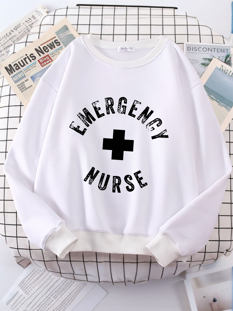 Emergency Room Nurse Print Sweatshirt