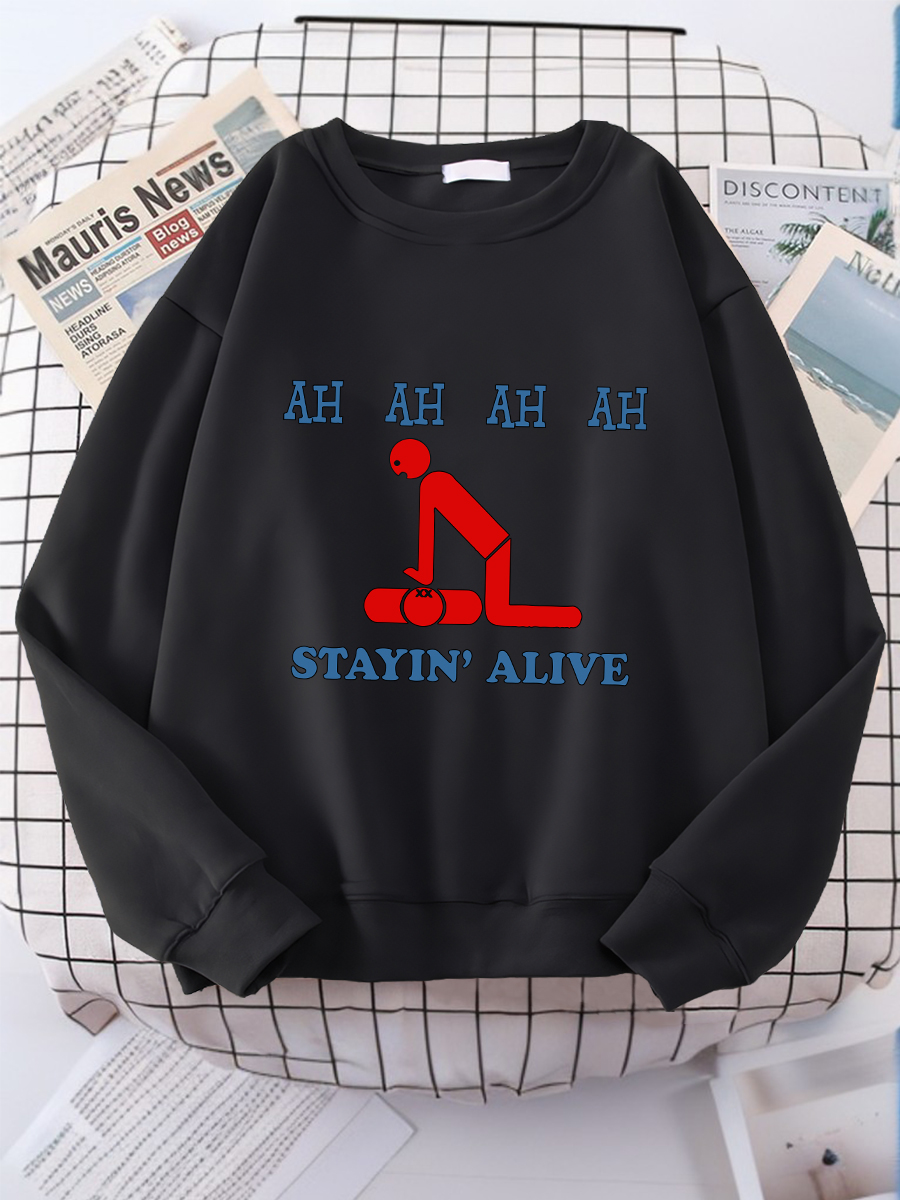 Stayin' Alive Print sweatshirt