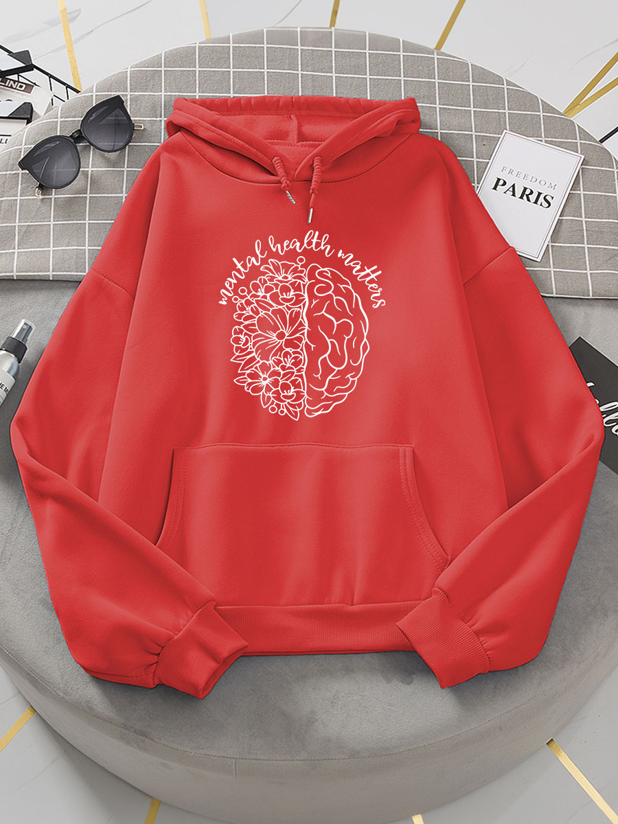 Mental Health Is Important Print Hoodie