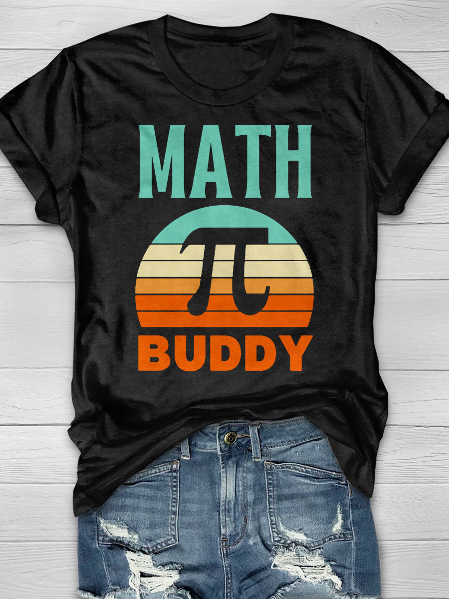 Math Buddy Print T-shirt
