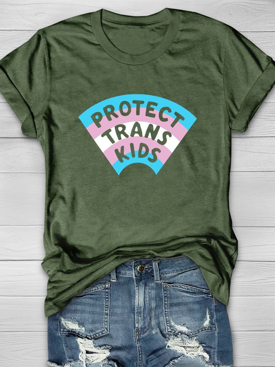 Protect Trans Kids Print Short Sleeve T-shirt