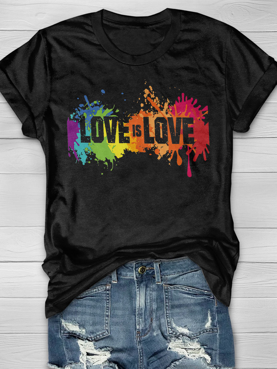 Love is Love print T-shirt