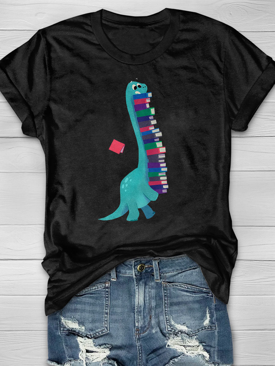 Book Dinosaurs Print T-shirt
