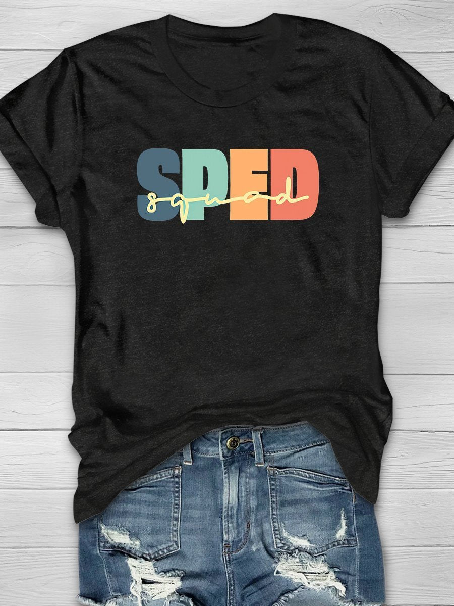 Special Education Teacher Print Short Sleeve T-shirt