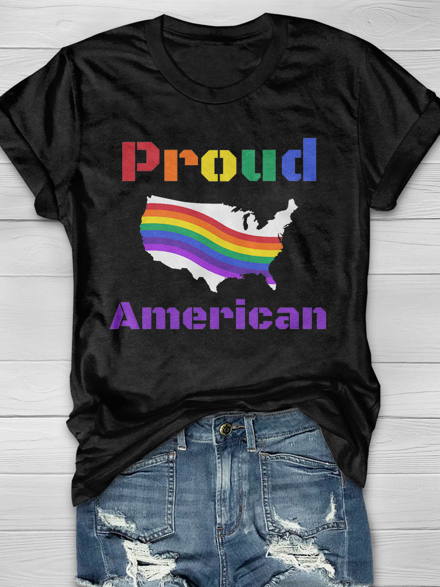 Proud American Print T-shirt