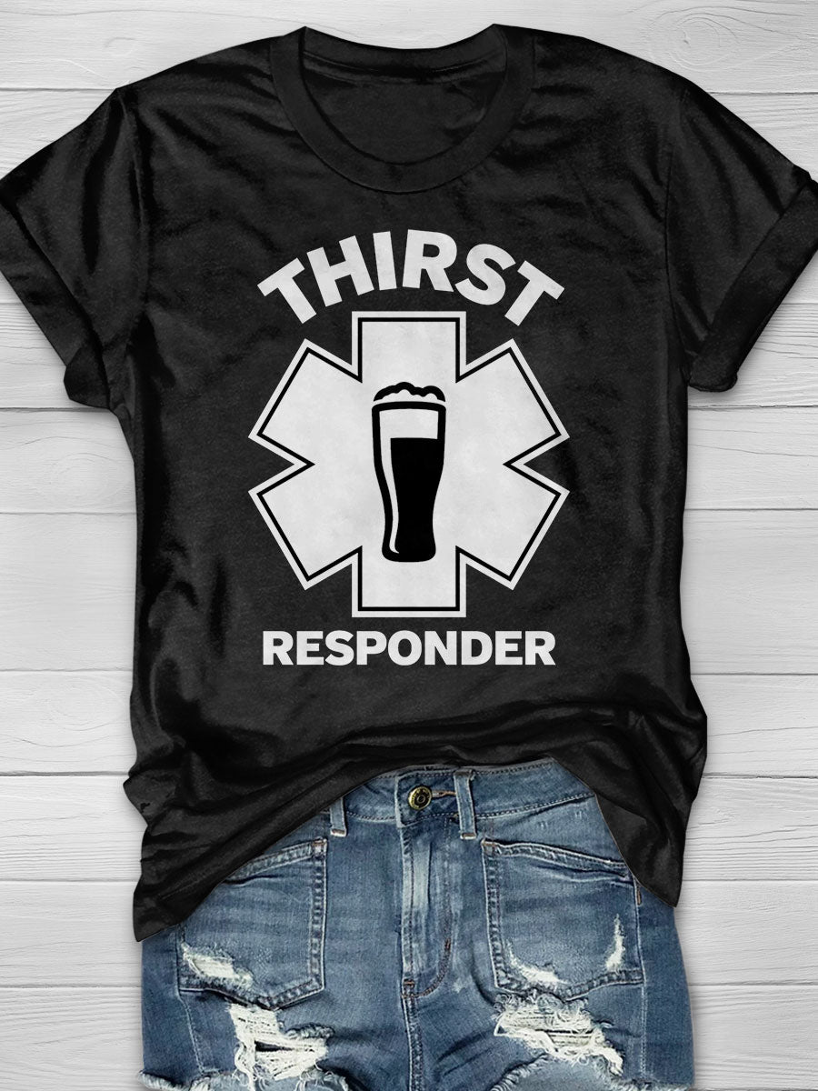 Thirst Responder print T-shirt