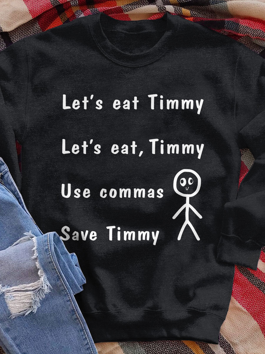 English Teacher Funny Grammar Print Sweatshirt