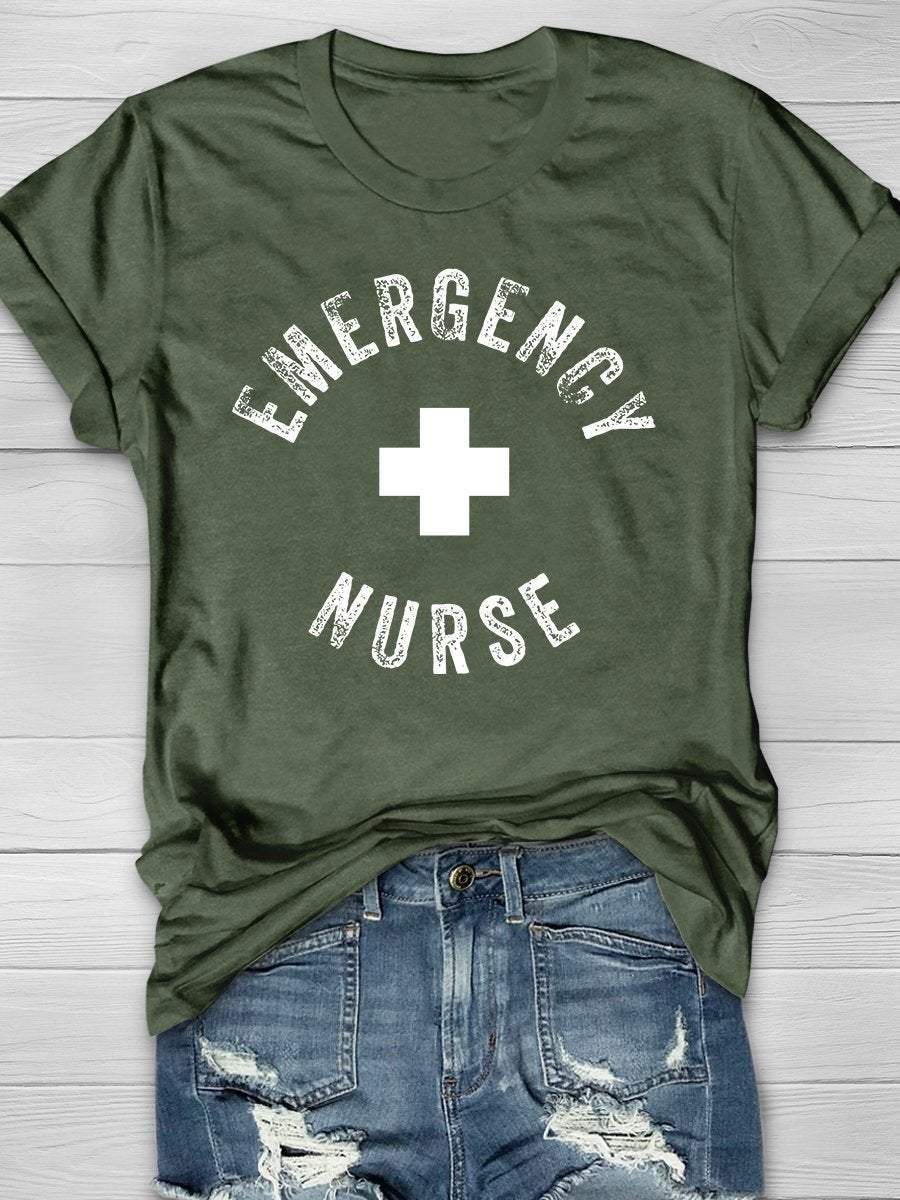 Emergency Room Nurse Print Short Sleeve T-shirt