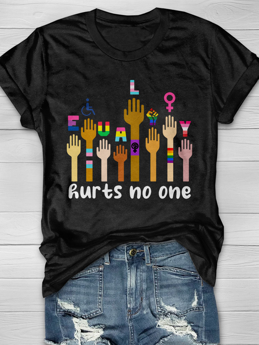 Equality Hurts No One print T-shirt