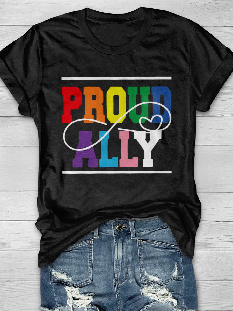 Pride LGBT Ally print T-shirt