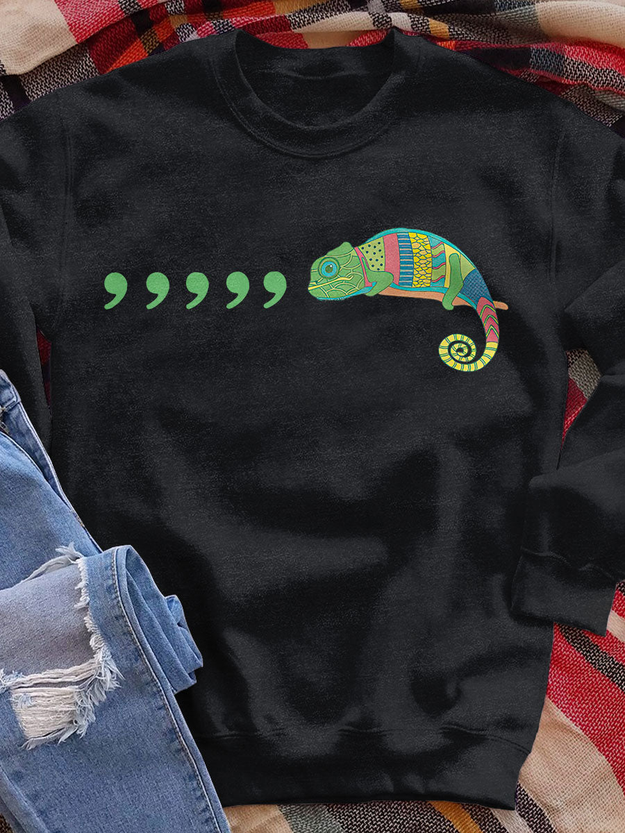Comma Comma Comma Comma Comma Chameleon Print Sweatshirt