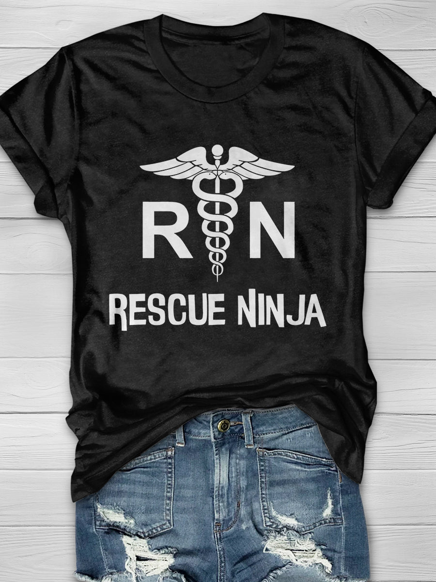 RN Rescue Ninja Print T-Shirt