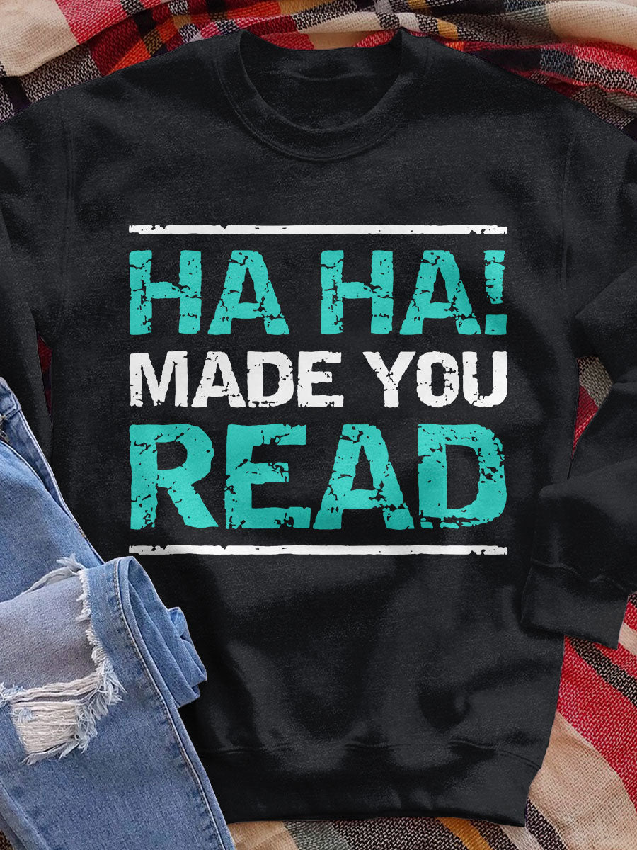 Funny Teacher Print Sweatshirt