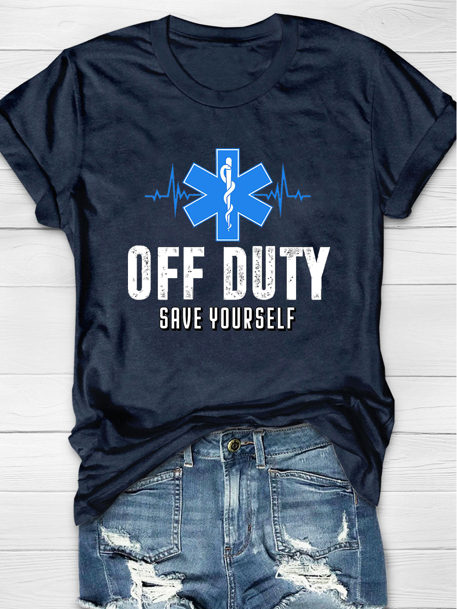 Off Duty Save Yourself Classic T-Shirt