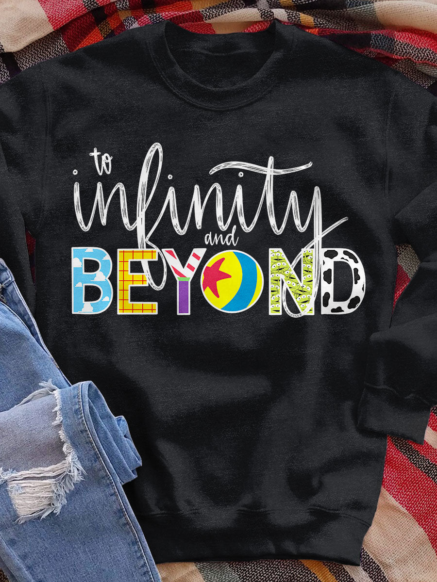 To Infinity And Beyond Print Sweatshirt