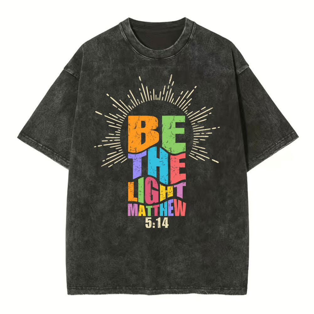 Be The Light Boho Christian Washed T-Shirt