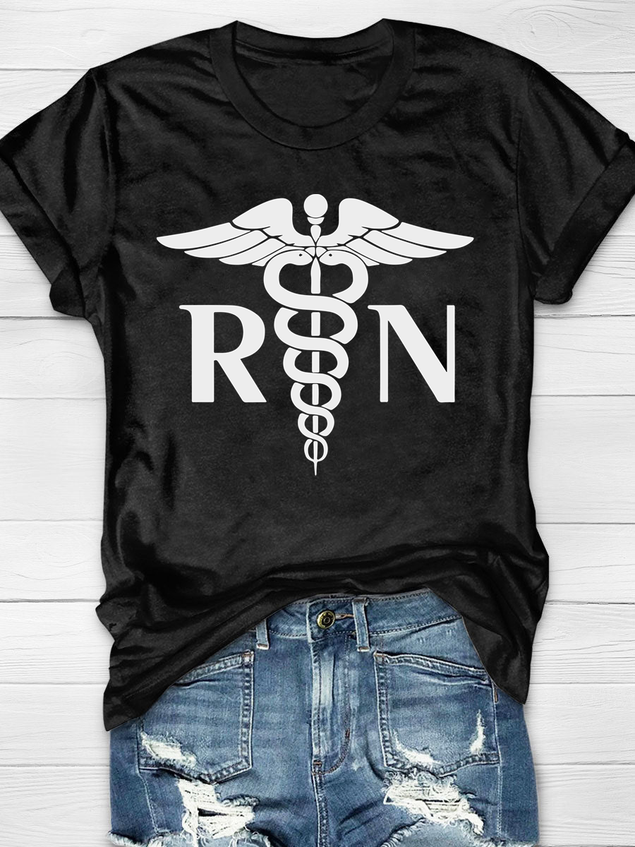 Registered Nurse Print Short Sleeve T-shirt