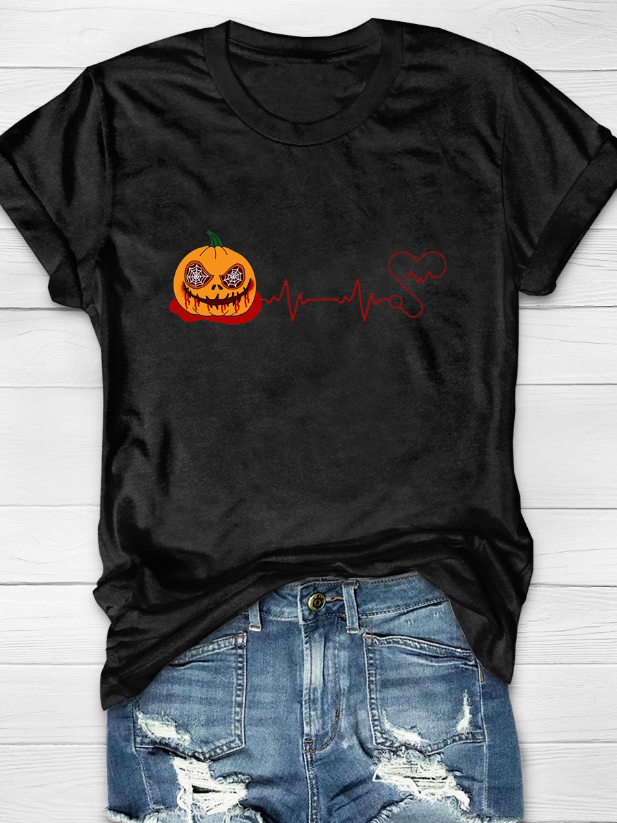 Halloween Nurse Print T-shirt